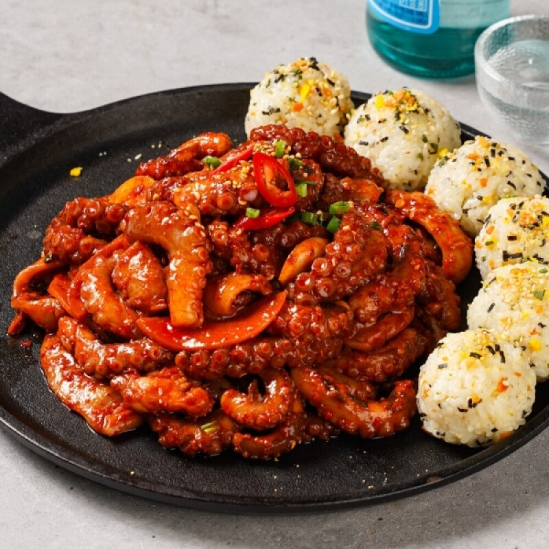 우주푸드빌몰 ,교동낙지 450g 캠핑요리 간편식 밀키트 간편조리 저녁 메뉴 덮밥  낙지볶음